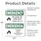 Signmission Exit Sign, Vinyl Decal, 10 in W, 14 in H, In Case Of Fire Exit Call 9-1-1 Bilingual OS-2PACK-EM-D-1014-L-10339 - alternate 6